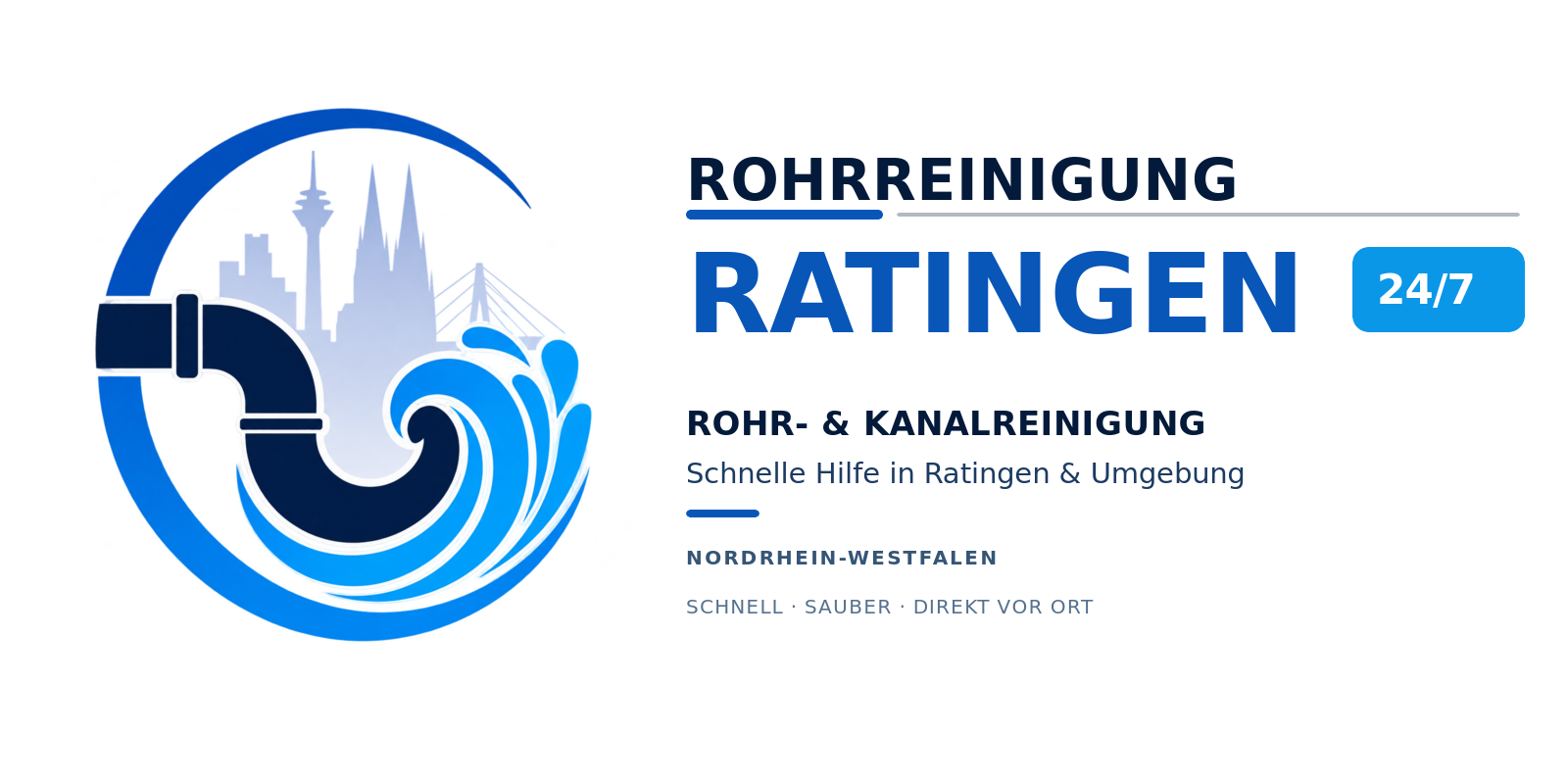 Ratingen Rohrreinigung Kanalreinigung Notdienst Logo